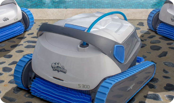 Robot electrique de piscine fond, parois et ligne d'eau + caddy - Dolphin -  supreme bio